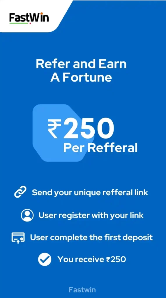 Fastwin Refer And Earn A Fortune